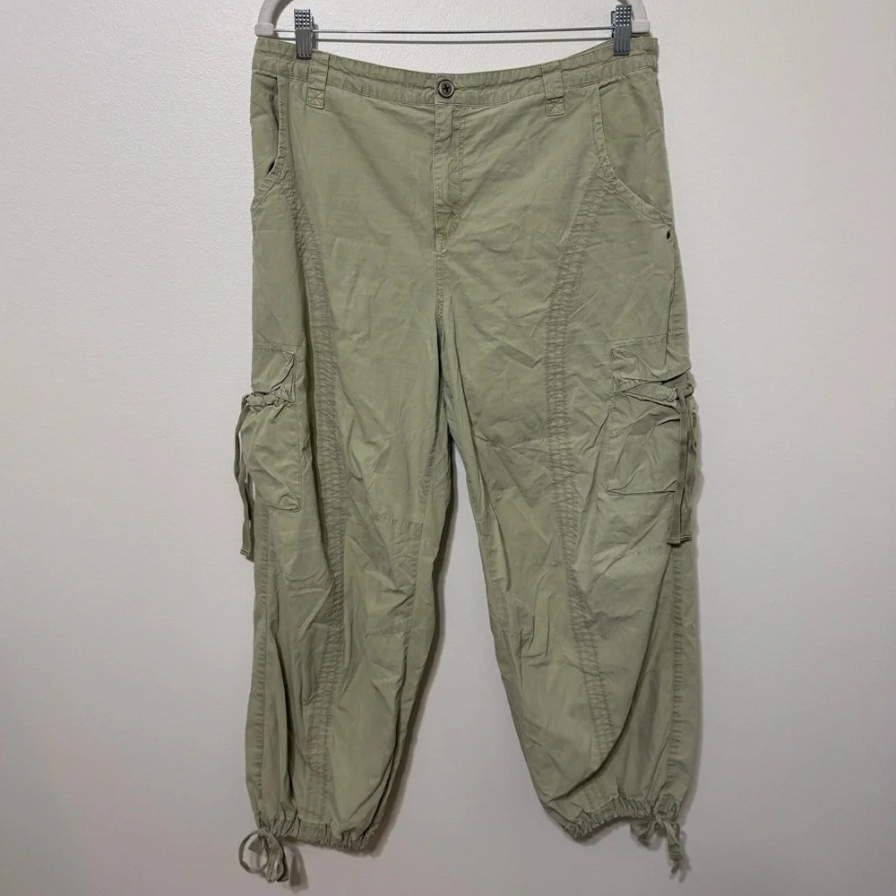 Anthropologie Tactical Utility Cargo Pants Green Size 32 Women’s Jogger - Picture 2 of 9